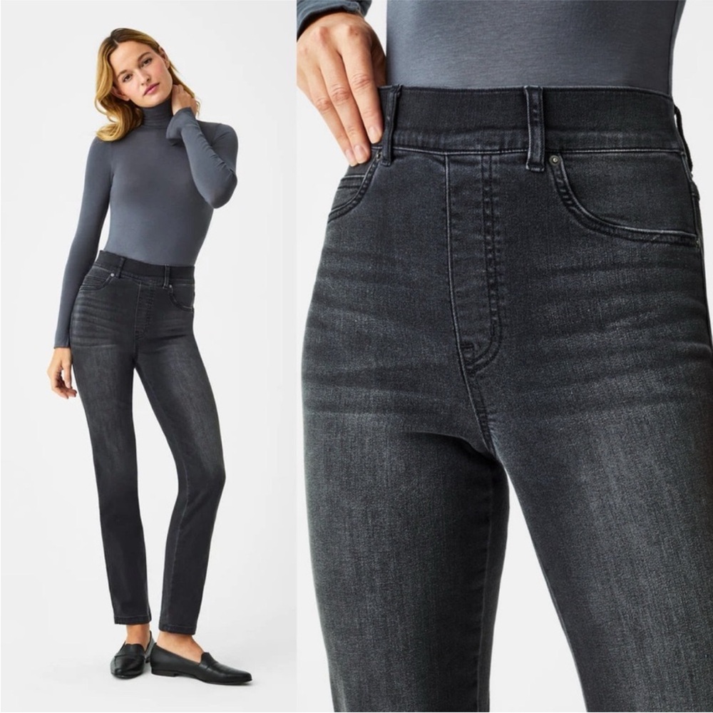 SPANX Women's Vintage Black Straight Leg Jeans
